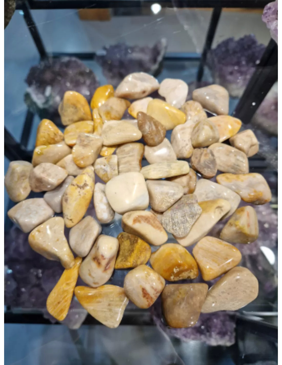 Versteend hout trommelstenen 500 gr. (mt3) 2 Versteend hout trommelstenen 500 gr. (mt3) - Afbeelding 2
