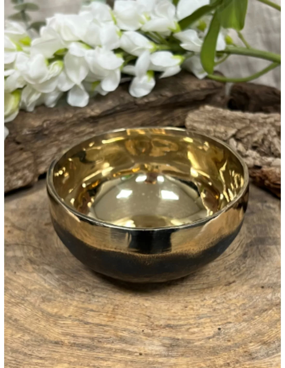 Klankschaal ishana goud/zwart 10-11 cm 4 Klankschaal ishana goud/zwart 10-11 cm - Afbeelding 4