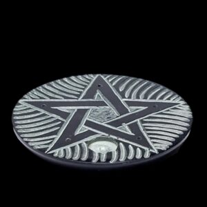 Wierook en kegeltjes brander pentagram zeepsteen