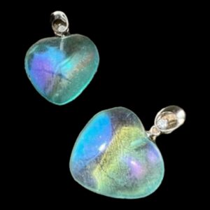 Aqua Aura met Zirkoon harthanger (gecoat)