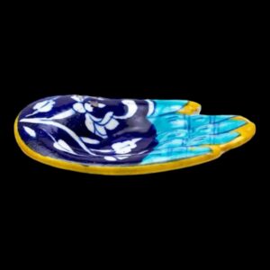Wierookhouder offerhand blauw