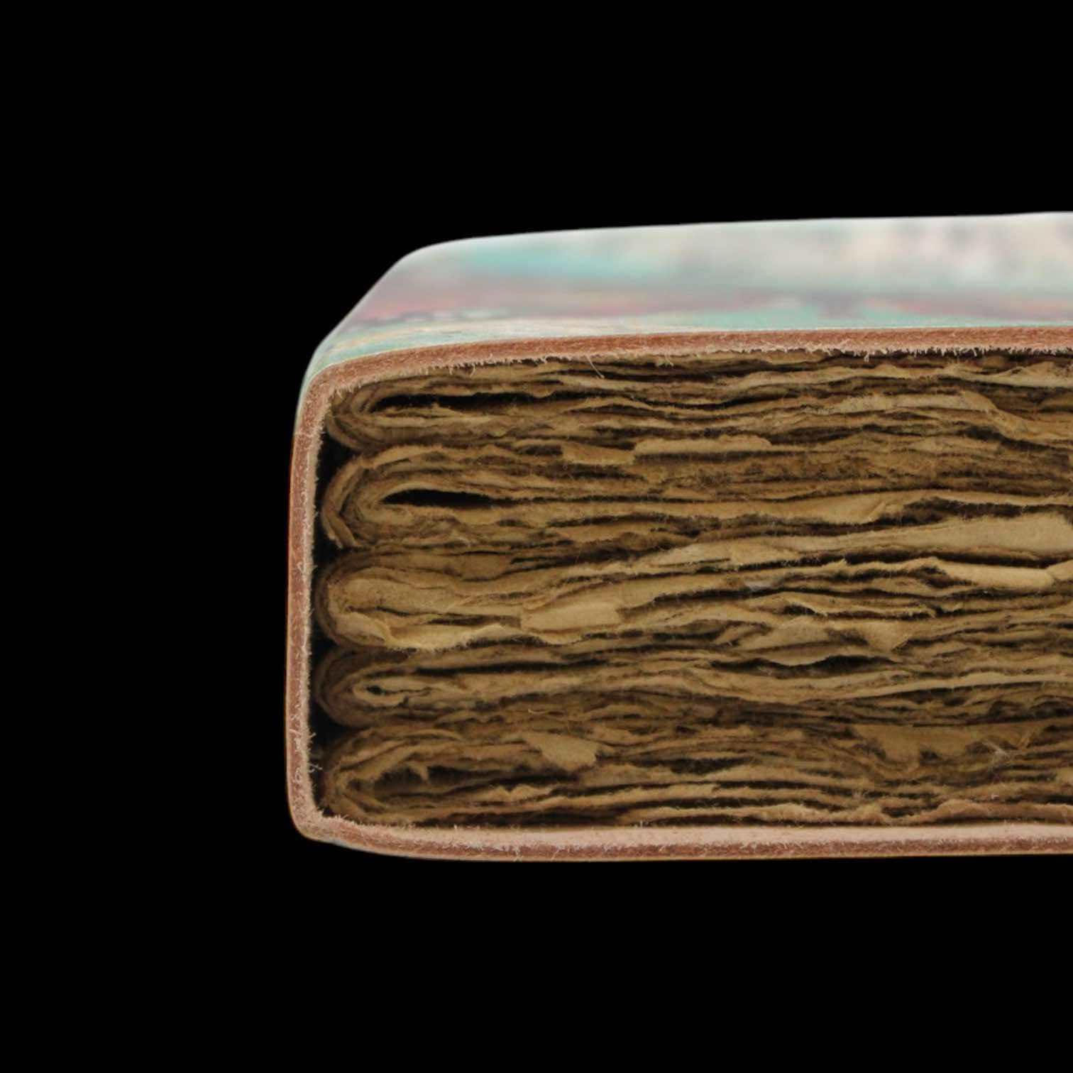 Notitieboek leer met gekarteld papier (18x13x5cm) 3 Notitieboek leer met gekarteld papier (18x13x5cm) - Afbeelding 3