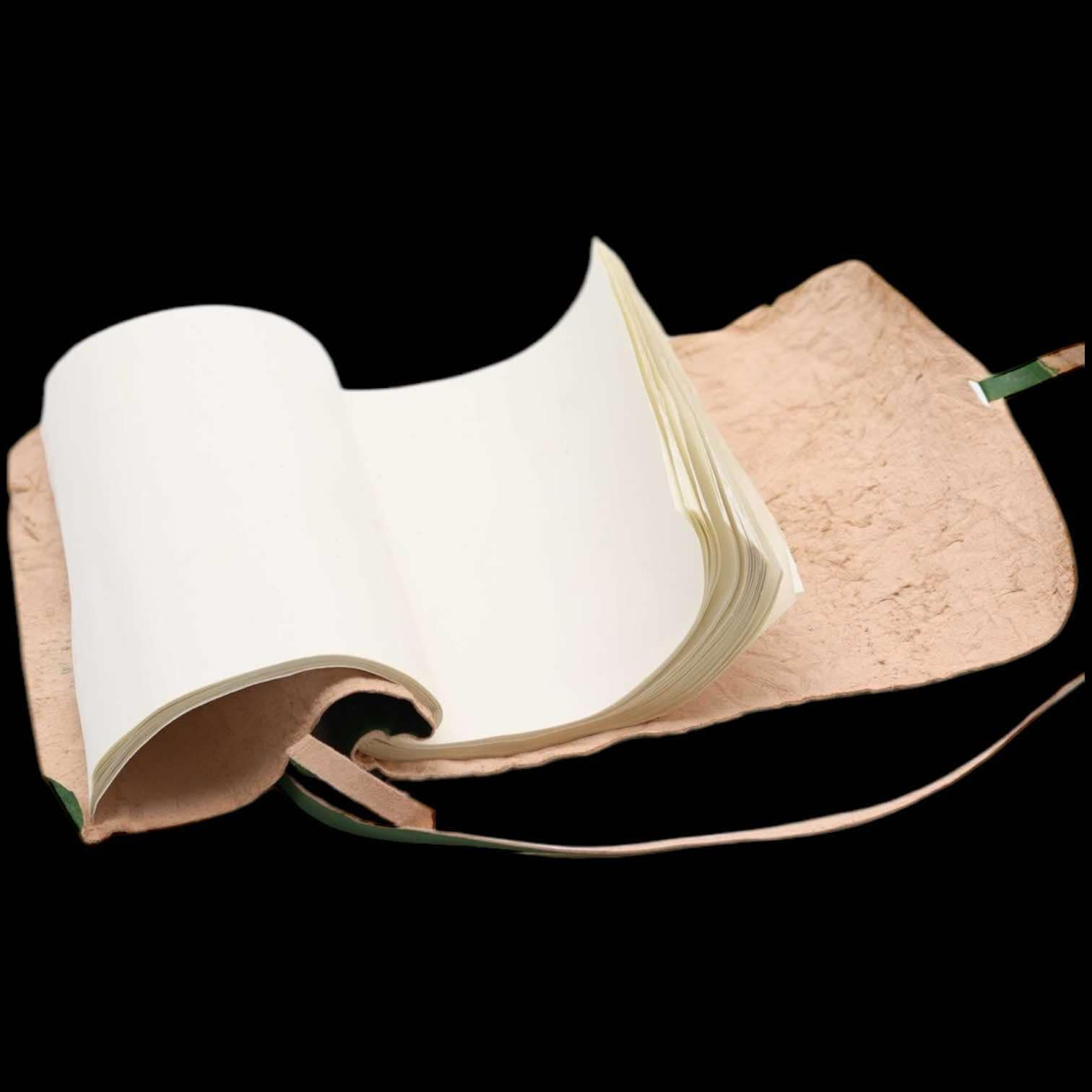 Oprolbaar notitieboek groen leer 2 Oprolbaar notitieboek groen leer - Afbeelding 2