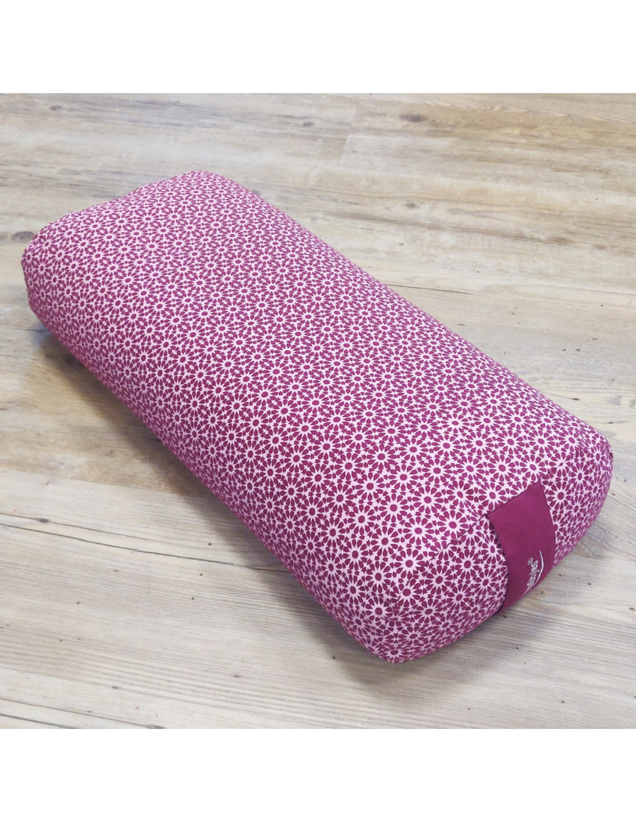 YogaStyles Bolster ovaal - bordeaux met roze 3 YogaStyles Bolster ovaal - bordeaux met roze - Afbeelding 3