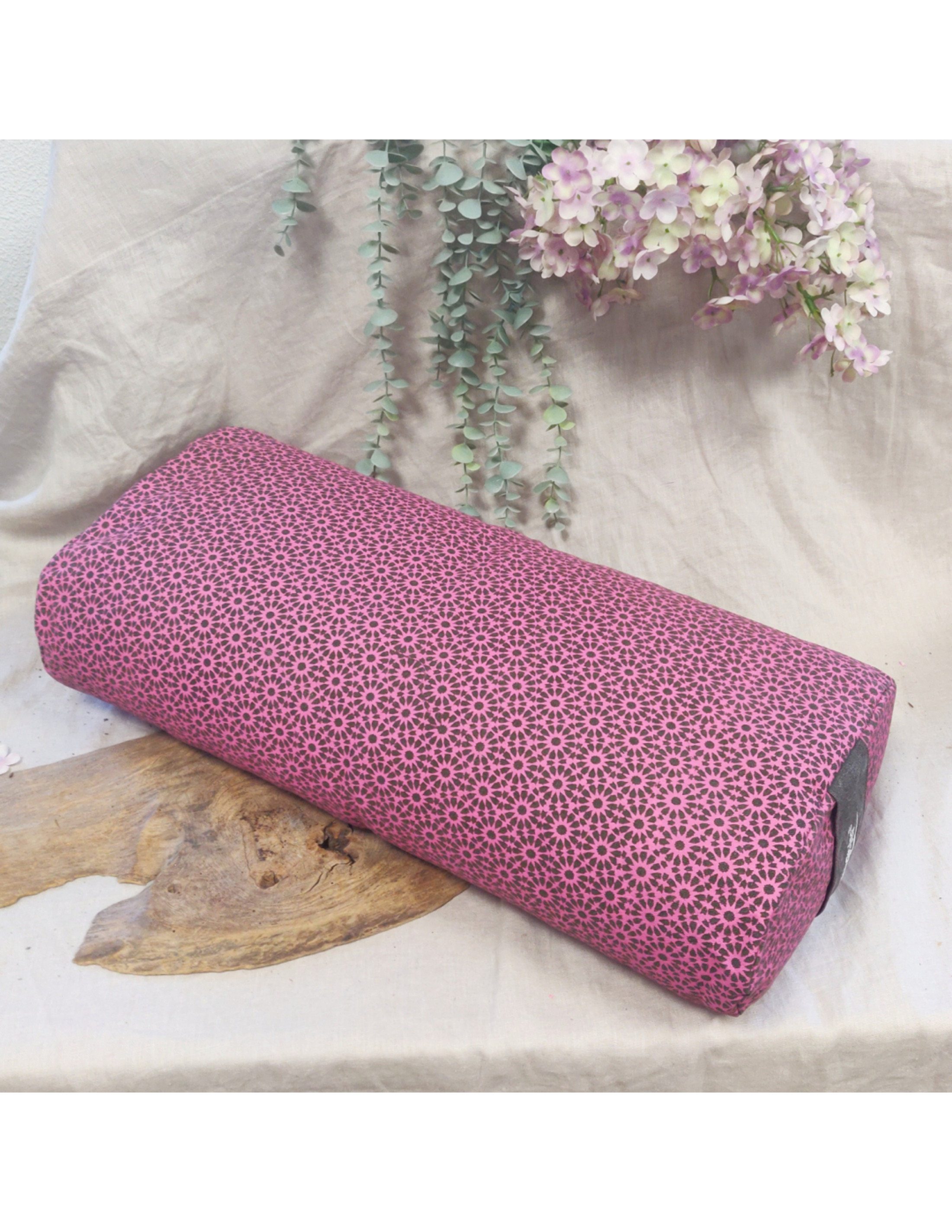 YogaStyles bolster ovaal - grijs & roze 2 YogaStyles bolster ovaal - grijs & roze - Afbeelding 2