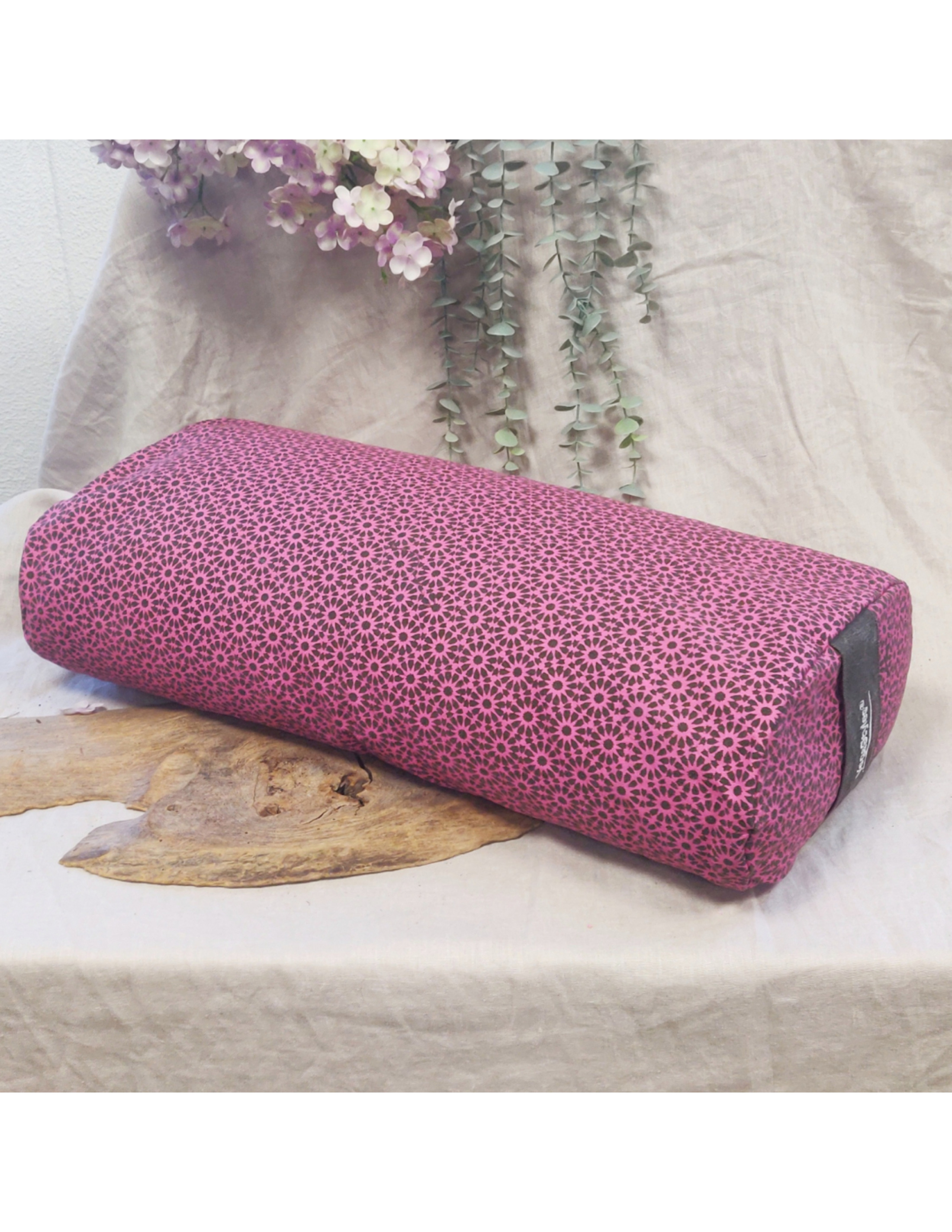 YogaStyles bolster ovaal - grijs & roze 3 YogaStyles bolster ovaal - grijs & roze - Afbeelding 3