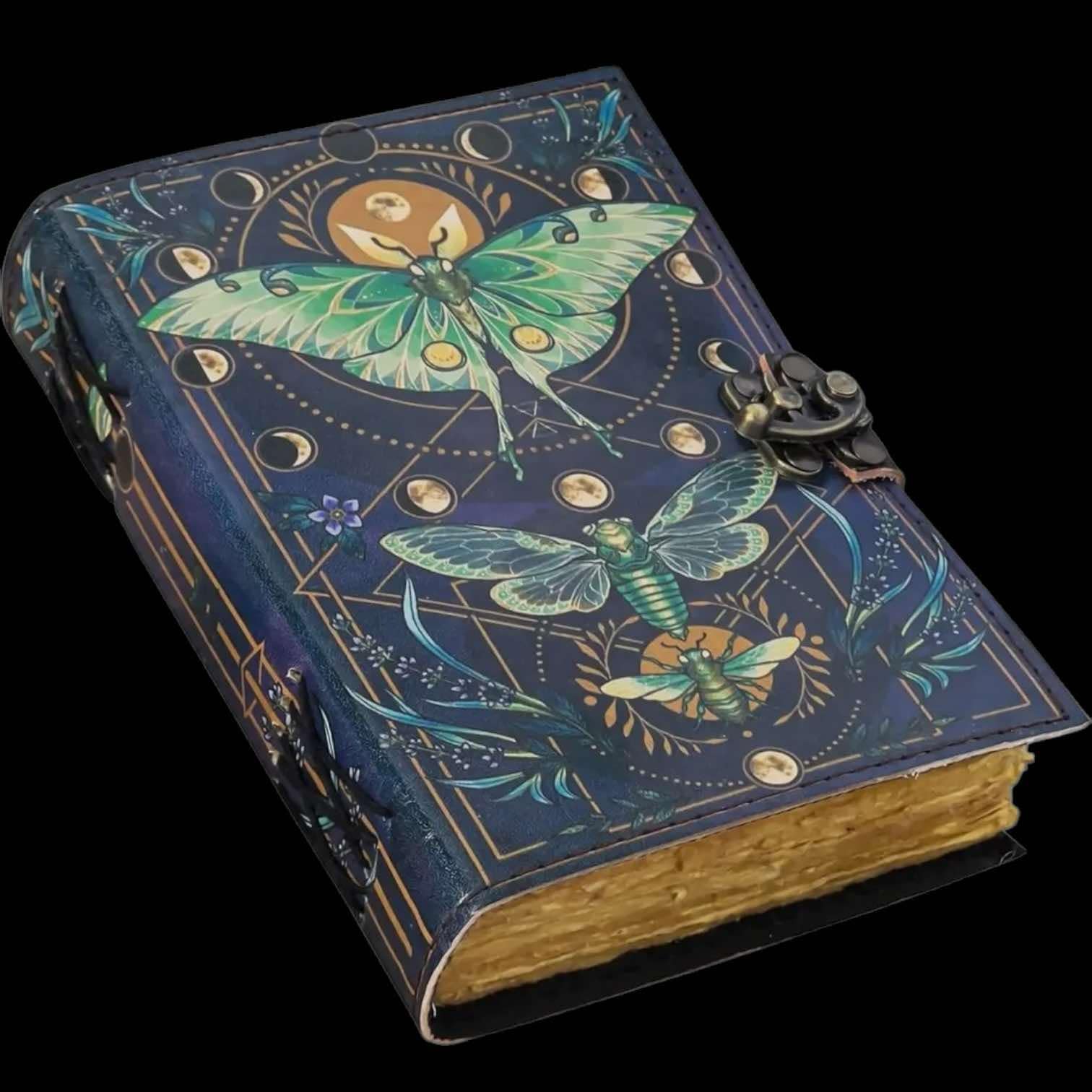 Leren notitieboek moonmoth 2 Leren notitieboek moonmoth - Afbeelding 2